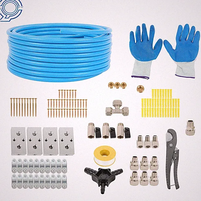 1/2" Aluminum Compressed Air Piping - 100ft Complete Kit for Shop Use