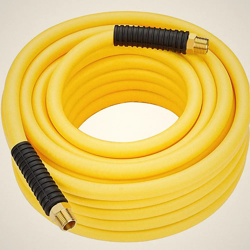 1/2 Inch x 50ft. Hybrid Air Compressor Hose with 1/2 in. MNPT Ends and Bend R...
