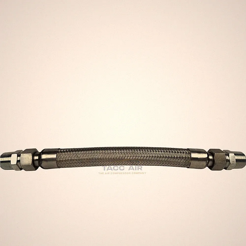 1" x 12" Braided Stainless Steel Flexible Compressed Air Line Flex Hose