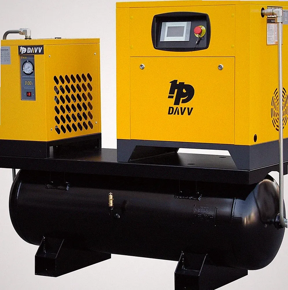 10 HP 7.5KW 39CFM @125PSI 1Ph/3Ph 230V ASME 80 gal Rotary Screw Air Compressor