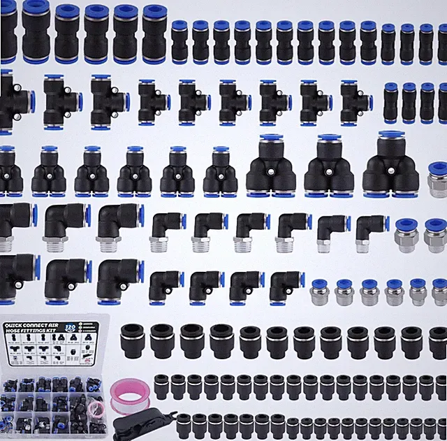 120 PCS Quick Connect Air Hose Fitting Assortment Kit,1/8" 1/4" 3/8" 1/2" NPT Th