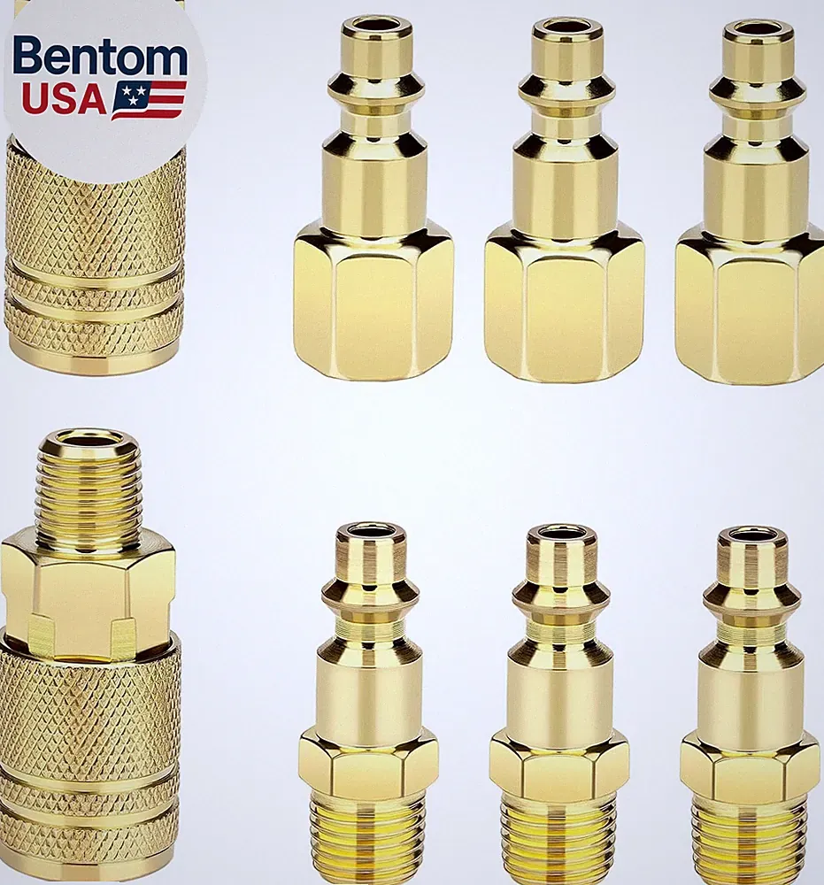 8 Pack Air Hose Fittings 1/4-Inch NPT Quick Connect Air Compressor Fittings, Uni
