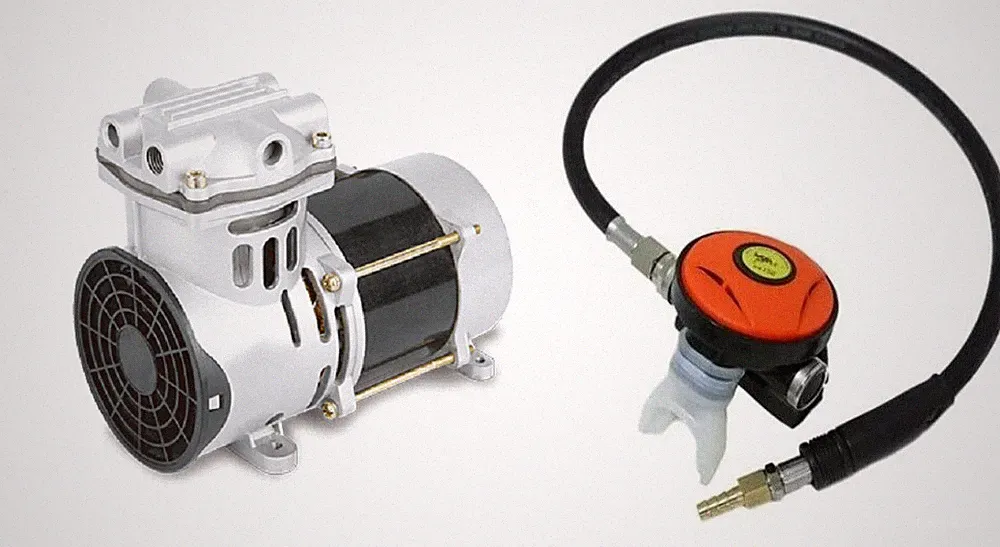 Scuba diving Pool Repair Air Compressor Kit + Regulator 115V 1/2HP 73psi 3+cfm