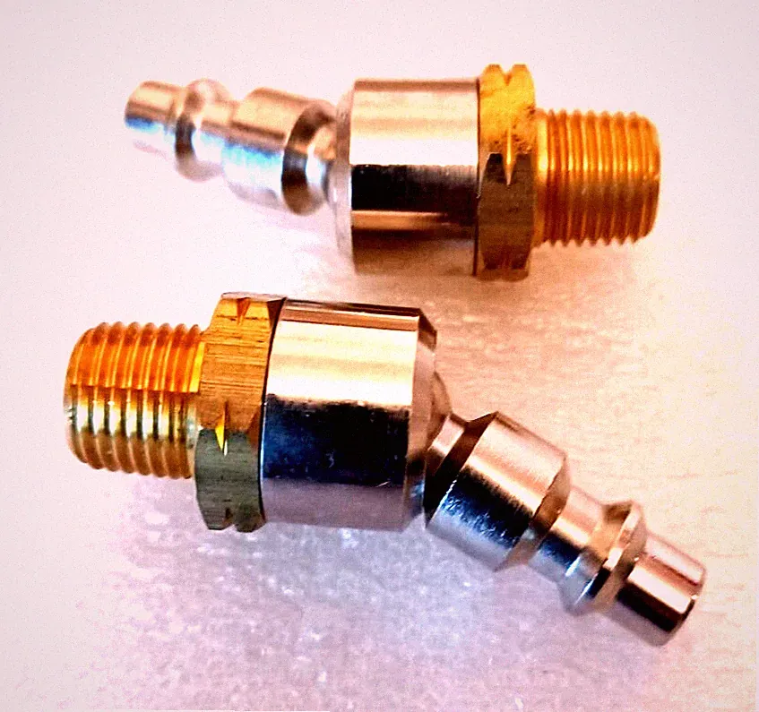 SWIVEL 1/4" HOSE COUPLING MALE 2 pc. AIR COMPRESSOR QUICK CONNECT
