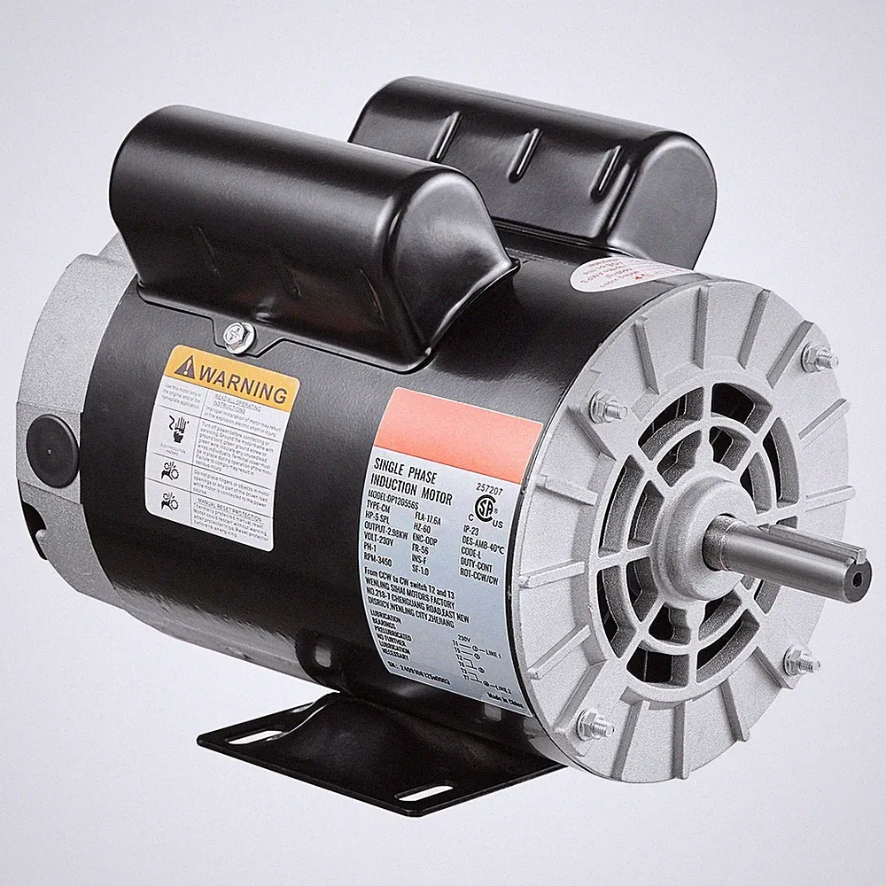 Uimoso 5HP SPL Air Compressor Motor 230V 17.6A 3450RPM 56 Frame CW/CCW Rotation